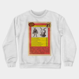 Moth-man, retro horror combat card Crewneck Sweatshirt